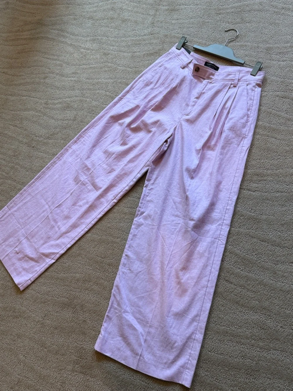 Banana Republic Linen Blend Wide Leg Pleated Trousers